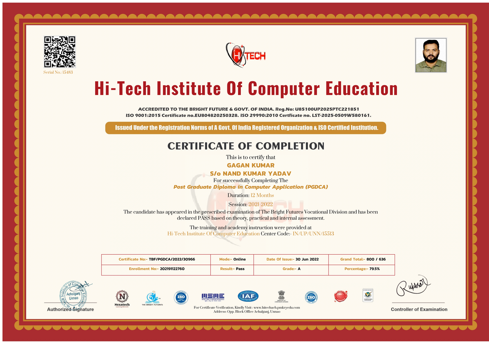 Certificate